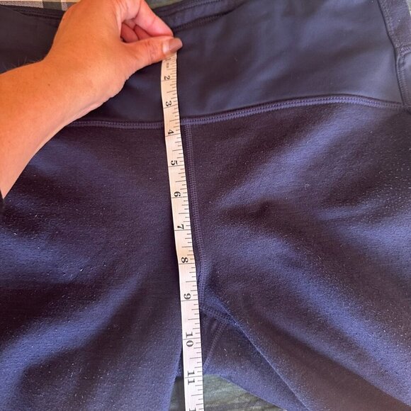 Athleta Leggings Womens Sz L Black Reflective Back Zip Pocket Athletic Stretch - Picture 10 of 11